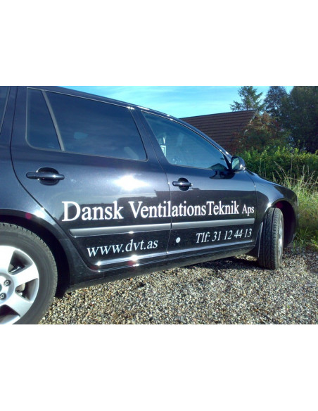 Streamer med din tekst til bil eller vinduet som reklame