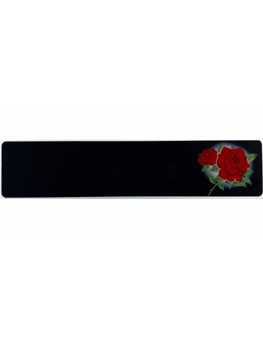 Nummerplade med Roser - 520 x 115mm - Folieprint