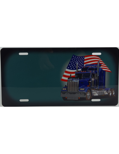 Truck med flag - 305 x 150 mm - Folieprint