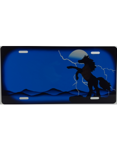 Skilt med Hestenavn, i rød eller blå vælg selv vilken farve, design selv 2