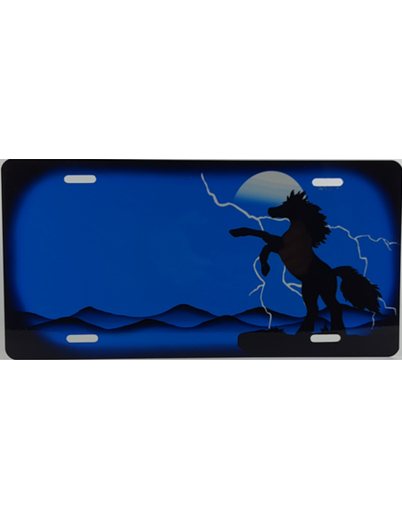 Skilt med Hestenavn, i rød eller blå vælg selv vilken farve, design selv