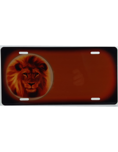 Skilt med Løve, Folieprint med din tekst, Nummerpladder