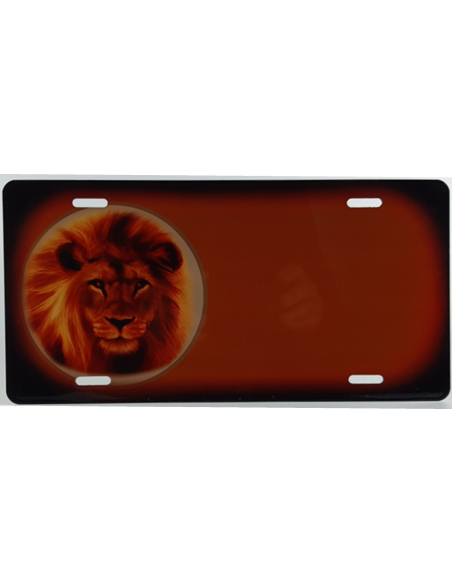 Skilt med Løve, Folieprint med din tekst, Nummerpladder