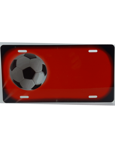 Fodbold på rød eller blå baggrund - 305 x 150 mm - Folieprint