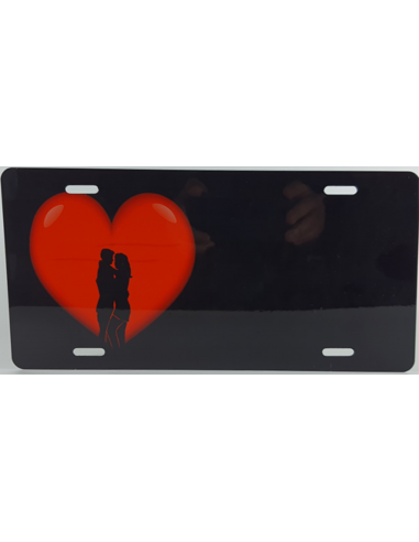 Hjerte med kærlighed - 305 x 150 mm - Folieprint