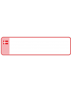 Navneskilt dansk flag, til børn, barnevogn, børneværelse eller som gave 2