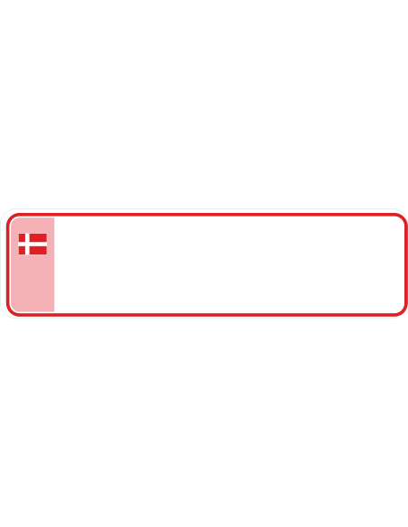Navneskilt dansk flag, til børn, barnevogn, børneværelse eller som gave