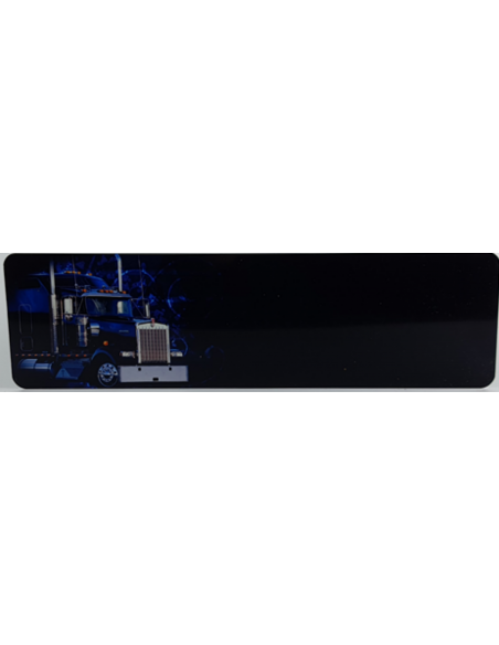 Navneplade-Design, her kan du designe et navneskilt til barnevogn eller et dørskilt med Truck.