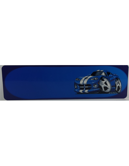 Navneplade, design navneskilt til barnevogn dørskilt med Dodge Viper.