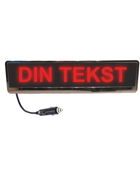 Navneskilt med led dioder