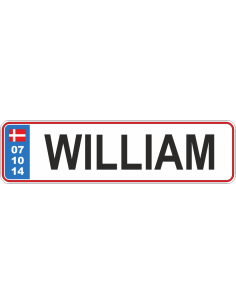 Nummerplade med fødselsdato