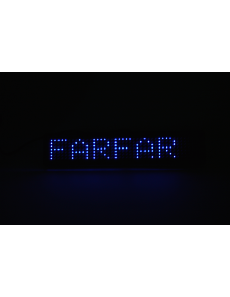 Lille LED skilt med variabel tekst til bil