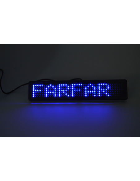 Lille LED skilt med variabel tekst til bil