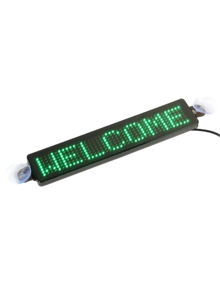 lille led skilt med fjernbetjening til bil