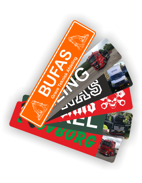 Aluskilt - design selv - 419 x 100 mm - Direkte print