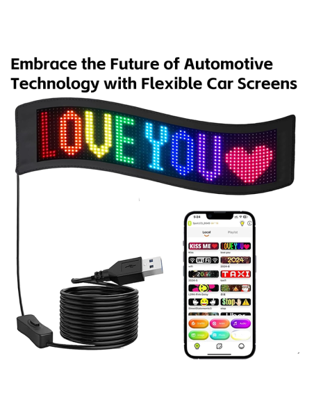 LED skilt med animationer, egne billeder og tekst