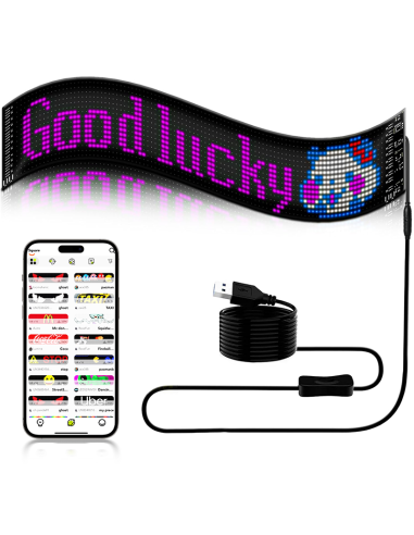 Fleksbiel LED skilt med app, der er nem at betjene