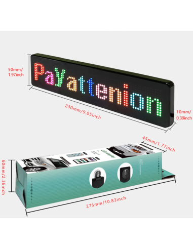 Lille LED skilt med variabel tekst til bil