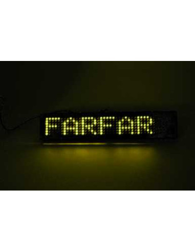 Lille LED skilt med variabel tekst til bil