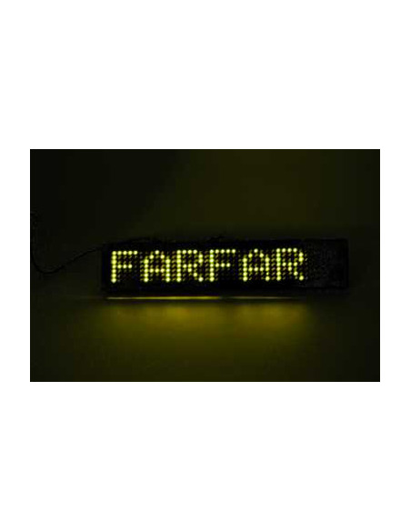 Lille LED skilt med variabel tekst til bil