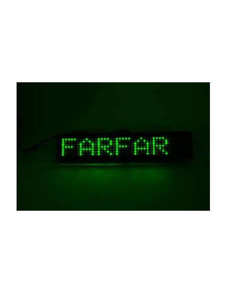 Lille LED skilt med variabel tekst til bil
