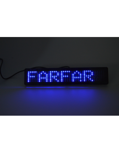 Lille LED skilt med variabel tekst til bil