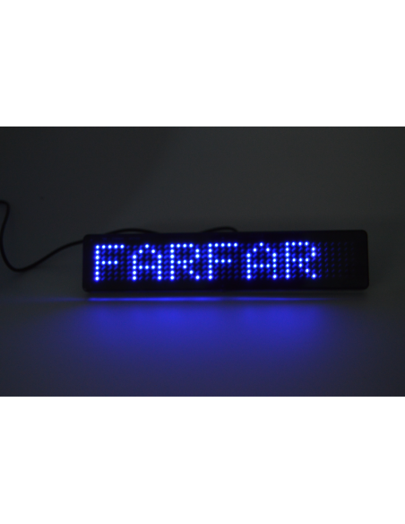 Lille LED skilt med variabel tekst til bil