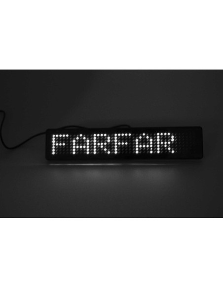 Lille LED skilt med variabel tekst til bil