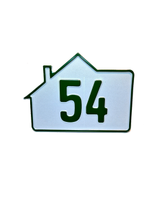 Husskilt i lakeret aluminium