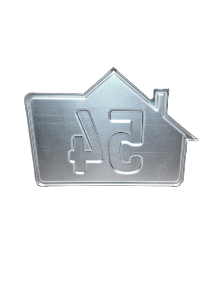 Husnummer skilt i lakeret aluminium