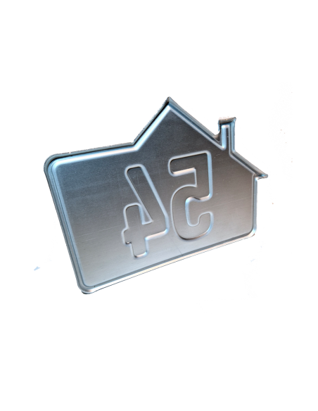 Husnummer skilt i lakeret aluminium