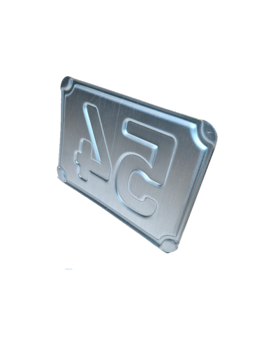 Husnummer retangulært skilt i lakeret aluminium