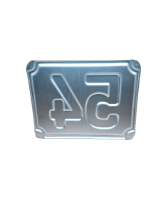 Husnummer skilt retangulært i aluminium 2