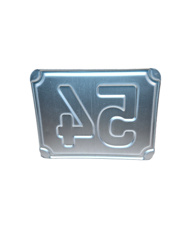 Husnummer retangulært skilt i lakeret aluminium