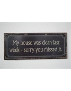 Skilte i Retrolook Funny, Sjovt, My house