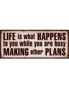 Skilte i Retrolook sjovt, Life is what