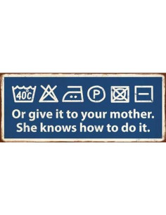 Skilte i Retrolook sjovt, Laundry, Væsketøj