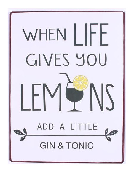 Skilte i Retrolook sjovt, When live gives you lemons