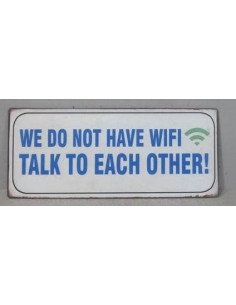 Skilte i Retrolook sjovt, Free Wifi