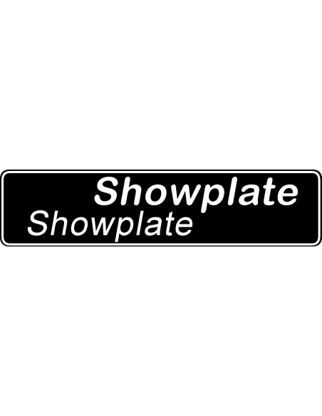 Navneskilt Showplate den kan du designe selv som du vil, det bliver en god reklame