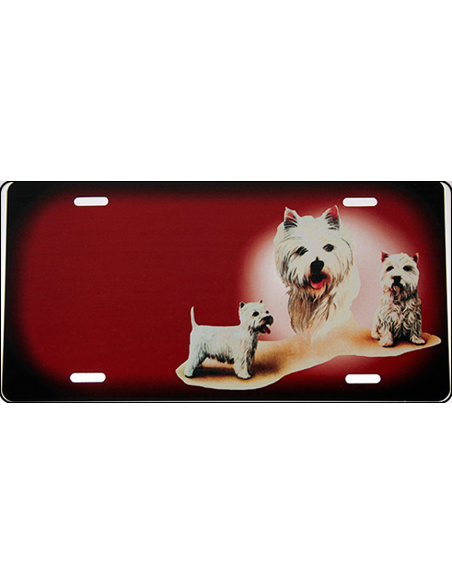 Skilt med Hundenavn. Design selv dit West-Highland Terrier Skilt