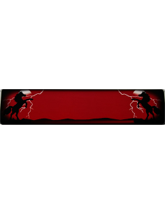 Stejlende Hest lyn rødt skilt