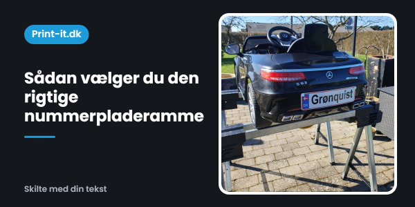 Sådan vælger du den rigtige nummerpladeramme